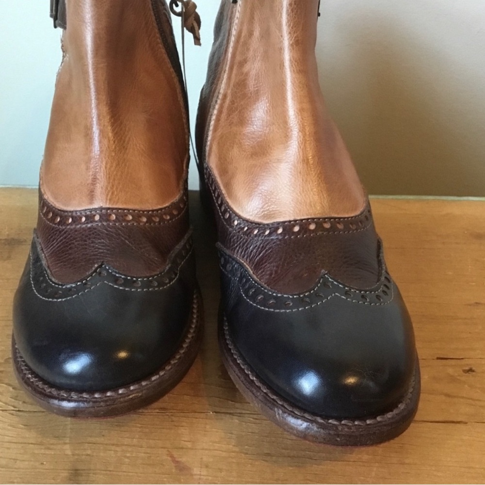 BedStu Odessa Leather Ankle Bootie Size 7 - Picture 3 of 8